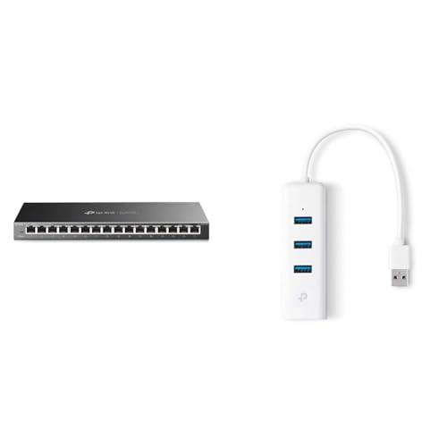 Image of TP-Link 16 Port Gigabit Switch | Unmanaged Pro | Plug & Play | Fanless | Desktop /Wall-Mount | Durabl