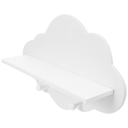 SHERCHPRY Estante Flotante de Pared en Forma de Nube Blanco, Fácil de Instalar Necesidad de Taladrar, Adecuado para Dormitorio y Cocina