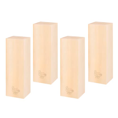 Abachi Bloques de Madera de Tilo para Tallar 4 Pcs