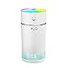 NeuWee Humidificador de aire silencioso portátil USB 240 ml, 2 modos de niebla humidificador personal, luz nocturna LED humidificador de niebla fría para dormitorio, viaje, coche (blanco)