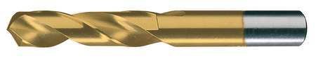 Chicago Latrobe 2157 Series High-Speed Steel Short Length Drill Bit, TiN Coated, Round Shank, 118 Degree Conventional Point, 1/2" Size, 6-Pack
