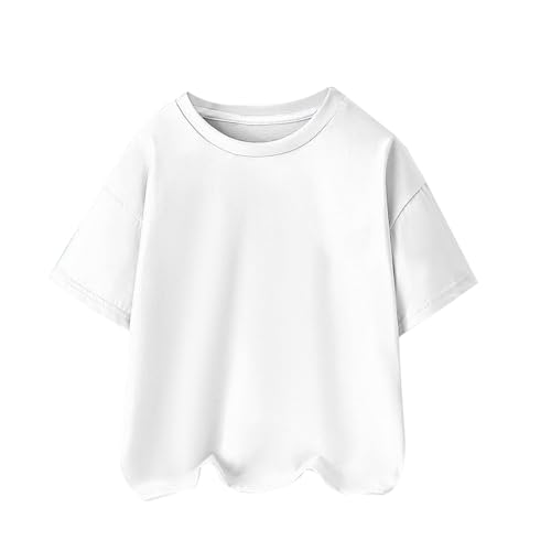 Girls Short Sleeve T Shirts Kids Fashion Oversized Crewneck Tops Tshirts Casual Basic Tee Cotton Kids and Baby Clothes