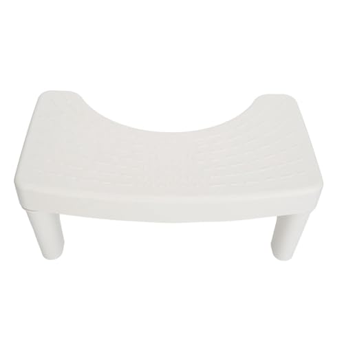 Tabouret de Caca de Toilette, Tabouret de Toilette épaispé Confortable Portable pour la Maison (White)