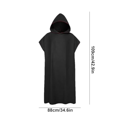Serviette poncho adulte microfibre séchage rapide à capuche