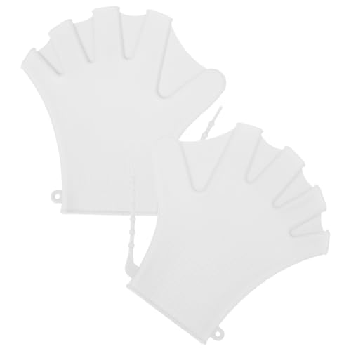 Guantes de natación palmeados de silicona ajustables para fitness acuático y body surfing