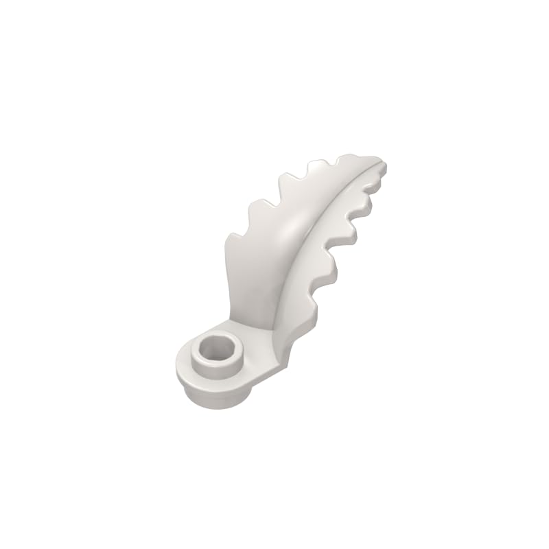 GDS-90531 1x1 with Curved Vertical Leaf 50 Pieces Compatible with Lego 6282 6411022 MOC Building Blocks Color:White 090 — image 1