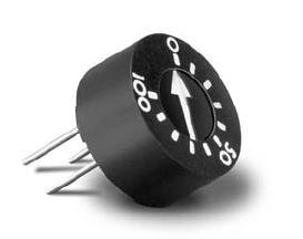 1/2” Diameter Single Turn Cermet Trimming Potentiometer 200 Ohms