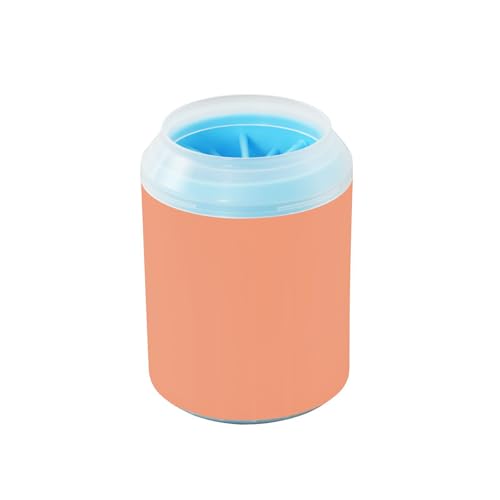 ODAWA Limpiador de patas de perro Light Salmon, cerdas suaves de Slicone, limpiador de patas para perros pequeños