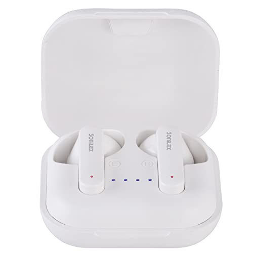 Image of SOniLEX AIR-8 True Wireless Ear Buds SL-BT-211 (White) with Bluetooth Version 5.0, Microphone, Light Weight Design, Quick Connect Technology, Super BASS, Hi-Fi Sound, Touch Sensor Controls
