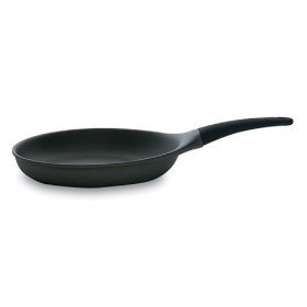 Alessi SG110/28 B Mami Padella a Manico Lungo in Alluminio Pressofuso con Rivestimento Antiaderente, Nero, 28 cm