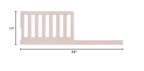 Image of Toddler Bed Safety Guard Rail for Evolur Baby Convertible Cribs - Solid Wood Rail for Convertible Crib to Toddler Bed Conversion - Safety Bed Rail for Children (Dusty Rose, Model 846)