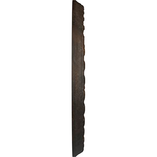 Image of Ekena Millwork CM11PMRUS 11-3 /8 inch x 3-5 /8 inch x 7 /8 inch Palmetto Ceiling Medallion, Rust