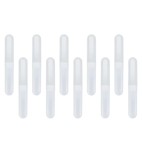 Xiaoyztan 10 peças de estojo portátil para escova de dentes para viagem, caixa de armazenamento de escova de dentes translúcida fosca balde de escova de dentes (branco)
