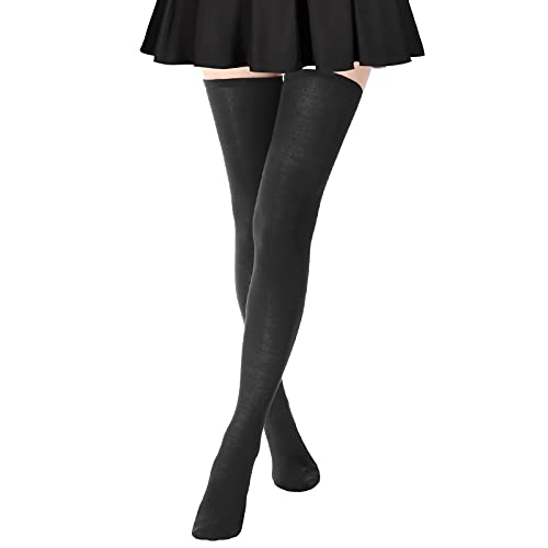 Image of DRESHOW Extra Long High Thigh Socks Striped Over Knee Thin Tights Long Stocking