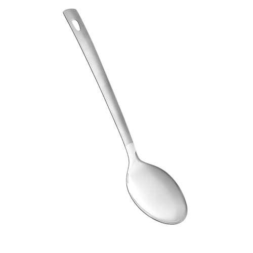 Metaltex Dana Serie Servierlöffel 32cm aus solidem Edelstahl, robuster Löffel, Silber