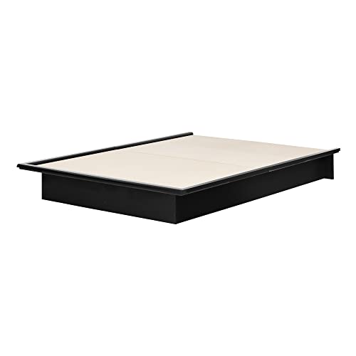South Shore Step One Platform Bed With Storage, Full 54-Inch, Pure Black #TOP3