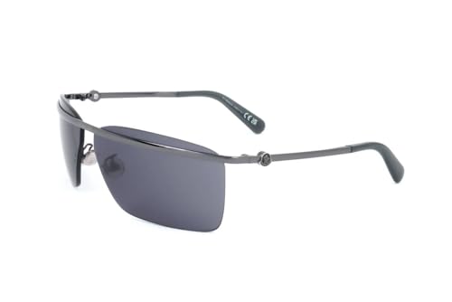 Image of Moncler Sunglasses ML 0257 Niveler 08A Gunmetal, Black /Smoke