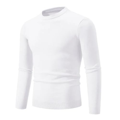 Men's Thin Casual Solid Long Sleeves Knitted Sweater Round Neck Casual Business Sweaters4