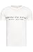 Armani Exchange Men's Short Sleeve Milan New York Logo Crew Neck Tee, White, XX-Large