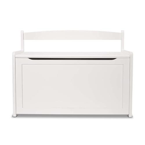 Melissa & Doug Wooden Toy Chest – White Furniture for Playroom Kids Toy Box, Wooden Box Storage Organizer, Children’s Furniture Chest