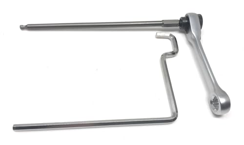 1xROTO Maco Winkhaus Siegenia Ziehgriff Einstellwerkzeug Griff Neu von Bayram 4 er sechskant ergonomisch einsetzbar bei halb offenen Fensterflügel 120x85 mm + Ratscher wie am Bild
