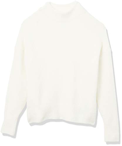 Cable Stitch Women's Funnel Neck Cozy Sweater Medium Winter White #TOP3