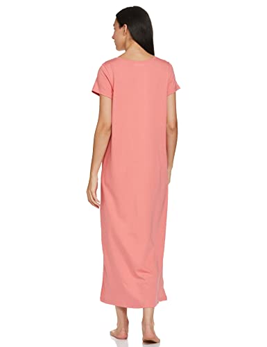 Image of Amazon Brand - Symbol Women Cotton Ankle-Length Casual Regular Nightgown (Available in Plus Sizes)