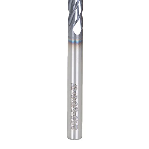 Image of kimllier 5Pcs 3 /16 Inch 4 Flute Carbide End Mill, CNC Square Nose End Mill Bits Straight Shank Drill Bits 2 Inch Overall Long