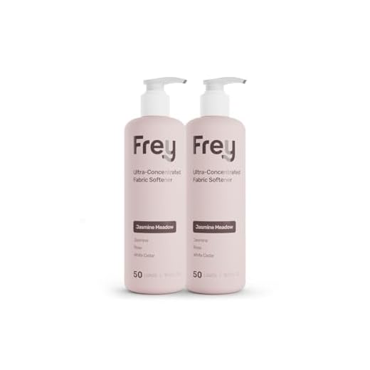 FREY Natural Liquid Fabric Softener - 2 Pack, Fabric Conditioner Keeps Clothing Looking, Feeling and Smelling Better (Jasmine/Rose Fragrance)