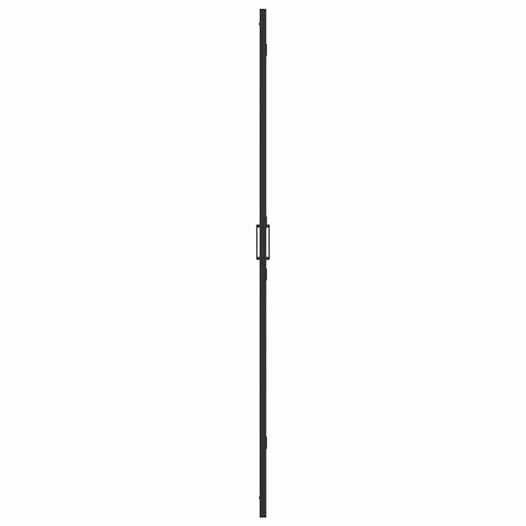 Parete doccia pieghevole walk-in, nero, 100 x 6,5 x 190 cm, con telaio in alluminio e vetro di sicurezza, design salvaspazio per bagni moderni, facile da pulire