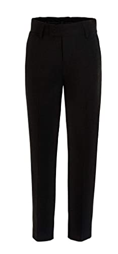 RGM Boys Dress Pants Flat-Front with Slim Fit - Stylish Dress Pants for Weddings, School, Office, & Events with Low Rise