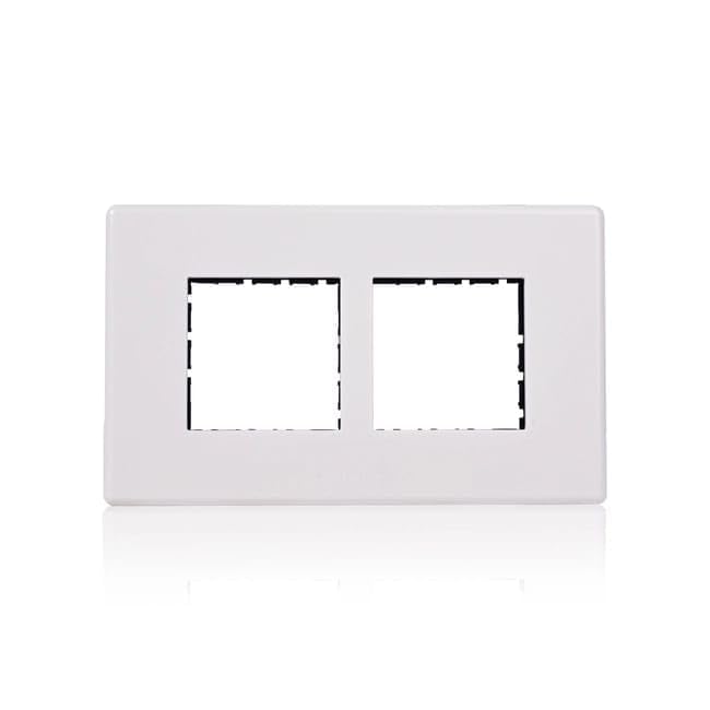 Switch Board Cover Plate, White Chrome Finish, Durable Polycarbonate Frame, Wall Switch Cover Plate for Home, Office & Commercial Use (4 modular Plate)-picture-12