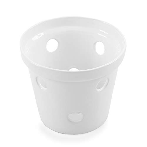 Comparativas de Muebles para orquideas - los mas comprados. 33 Macetón - Maceta de Cerámica para Orquídea, Esmalte Blanco. Producto Artesanal Hecho en México.