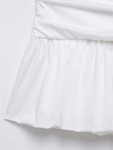 Women Beach Vacation Suit Elegant Folds Chest Wrap Top+Casual Side Pocket Elastic Waist Long Skirt3