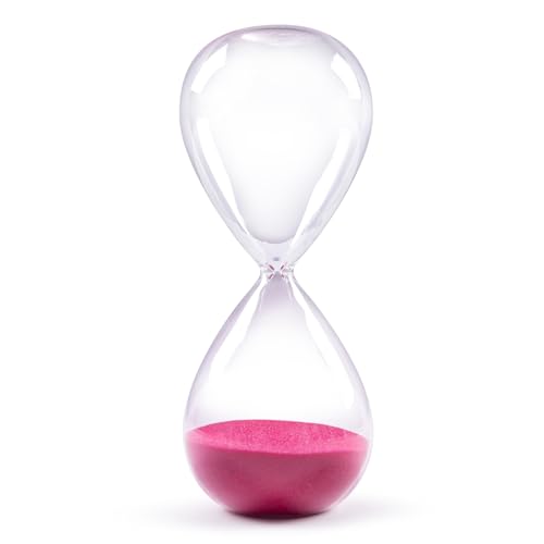 GNEGNI LIFE Sablier de 5 minutes - Sable magenta - Décoration en verre - Petits sabliers pour cuisine, maison, bureau, salle de classe, bureau, décoration de mariage – vue 7