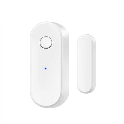 Sensores de puerta y ventana WiFi, timbre inalámbrico de alarma de apertura de puerta, alarma de sensor de puerta para el hogar, tienda, oficina, seguridad, con puertas de enlace (blanco)