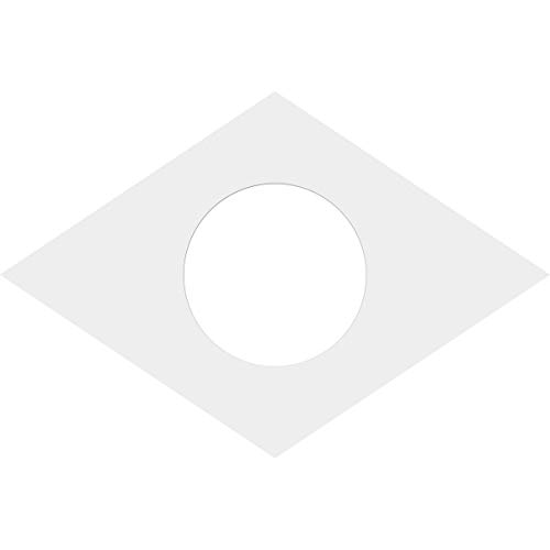 Image of Ekena Millwork CMP18X12DD-06000 Diamond Architectural Grade PVC Contemporary Urethane Ceiling Medallions 18 inchW x 12 inchH x 6 inchID x 6 1 /4 inchC x 1 inchP
