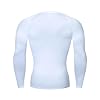 HYCOPROT Maglietta a Compressione da Uomo, Maglietta Sportiva a Maniche Lunghe Traspirante da Asciugatura Rapida per Allenamento Palestra Corsa (IT, Testo, L, Regular, Regular, Bianco) #1