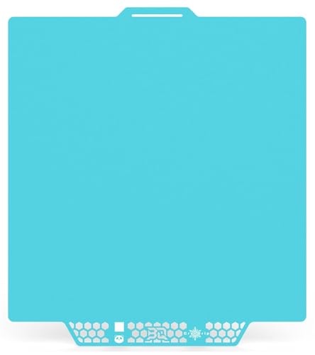 BIQU CryoGrip Pro Glacier-Original Panda Build Plate Double Sided Spring Steel Sheet for Bambu-Lab P1S P2S P1P X2D X1C X1E A1 3D Printers Upgrade Build Plate Firm Adhesion 257x257mm