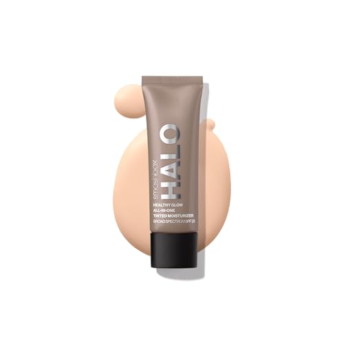 Smashbox Halo Healthy Glow Tinted Moisturizer with SPF 25 | 24-Hour Hydrating Skin Tint with Buildable Coverage and Dewy Finish | Hyaluronic Acid &amp; Niacinamide for Face