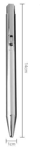 Image of worison Elegant Slim Metallic Retractable Ballpoint Pens Smooth, Sturdy Ideal for Gifting (Silver, Pack of 1)