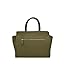 Imagen de bolso de mano de piel CUTE, verde caqui