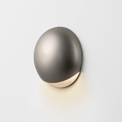 lovuphoria Waterproof Wall Sconces 7W LED Wall Light Brushed Nickel Solid Brass Wall Lamp for...
