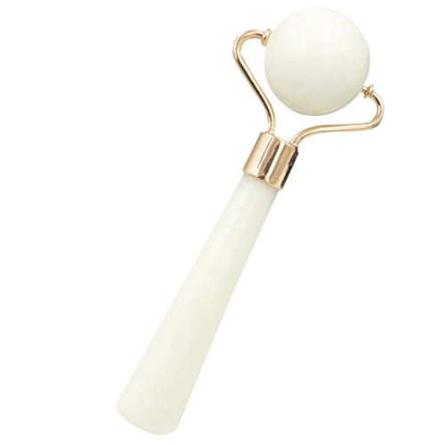 TOYANDONA Rouleau de Massage du Visage en Pierre de Jade Naturel Masseur Facial Portable Outil de Massage pour Soins Peau Léger et Pratique Couleur Aléatoire et Relaxation Couleur Aléatoire