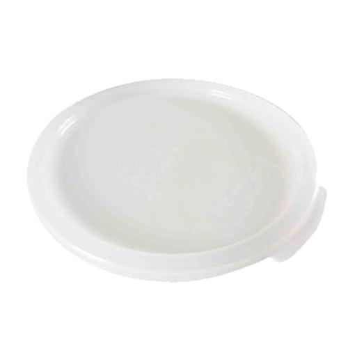 A-to-Z Supply PLRFC0204TL Food Storage Container Cover, fits 2 & 4 Quart, Round, Stain & Chemical Resistant, -40° to 160° F Temperature Range, BPA Free, Polypropylene, Translucent, NSF
