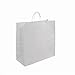JET PAPER BAGS - Large White Paper Bags with Handles 18x7x18 Inch [100 Pcs] Ideal for Takeout, Grocery, Goody, Retail, Party, Gifts, Weddings - Recyclable Kraft Paper Gift Bags with Handles