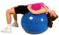 Cando Inflatable Exercise Ball - 105 cm (41.3") - Blue - Polybagged