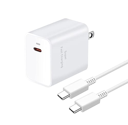 Super Fast Charger Type C, 45W USB-C Wall Charger for Samsung Galaxy S22 Ultra/S22/S22+/S21 Ultra/S21/S21+/Note 20 Ultra/Note 10 Plus/Z Fold 3, Galaxy A53, Tab S8/S8+/S7/S7+, Moto Z/Z2/G7/G7 Plus