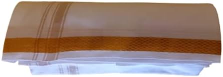 S Cart Mens Cotton Dhoti/Pure Cotton Dhoti/Cotton Dhothi for Men 2 Mtrs Border/Dhothi White colour Pack of 1, White, Free Size, White, Free Size