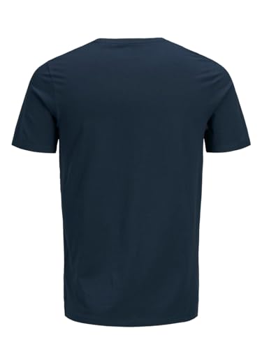 JACK & JONES Herren Rundhals T-Shirt JJECORP Logo - Slim Fit Plussize XXL-8XL, Größe:8XL, Farbe:Navy Blazer 12184987 – Ansicht 4